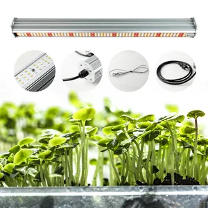 4ft Hydroponic Agriculture Led Grow Light, Full Spectrum Grow Lamp Tube for Seed Starting/ Flower Bloom/ Vegetable