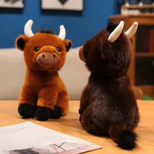 Peluche personnalisée de vache des Highlands écossaise, jouet en peluche de bétail de <span class=keywords><strong>ferme</strong></span> doux, cadeaux pour bébés garçons et filles, vente en gros de jouets en peluche de vache des Highlands - Product Image 4