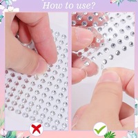 Autocollants brillants en forme de diamants, directement du fabricant Qibai, pour enfants, filles, DIY, 3D, princesse, maquillage pour bébé, décorations.