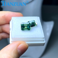 Pierre d'émeraude ronde en forme de diamant, momanite, couleur verte, vente en gros, très moins cher, 0,5 ct — 5 carats