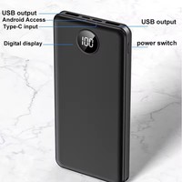 Banque de puissance de téléphone portable MI personnalisée 10000 Mah chargeur mobile affichage numérique étanche 20000mah support de Station de banque de puissance 10W