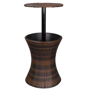 등나무 쿨러 테이블 아이스 버킷 야외 3 피스 PE 바 테이블 등나무 아이스 버킷 리프트 음료 아이스 와인 테이블 - Product Image 4