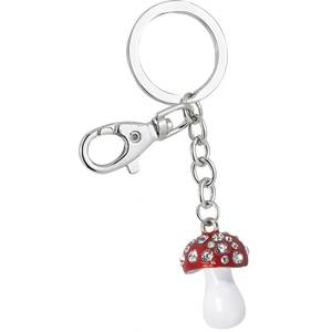 Porte-clés en cristal en forme de champignon, design unique, sans boîte - Product Image 1