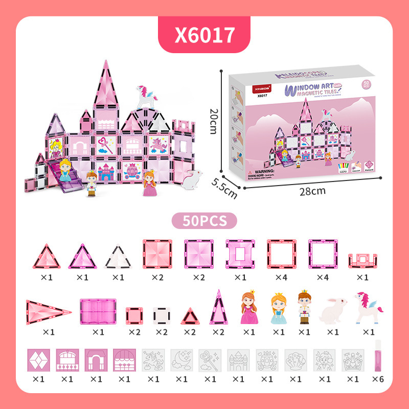 Thème Princesse [50pcs] Sans collage, peignable