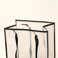 Sac cadeau transparent en PVC personnalisé Ruigu, sac d'emballage transparent, sac fourre-tout en plastique imperméable pour fleuriste, cadeau de la Saint-Valentin