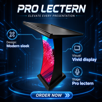 Écran LED de podium intérieur/extérieur, pupitre numérique P2.5 autoportant, affichage couleur 4K, en aluminium moulé, pour salle de conférence et discours