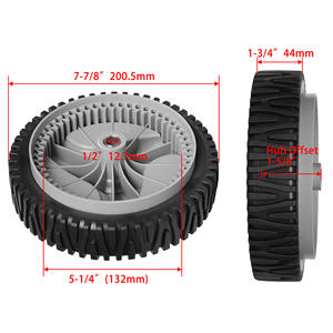 Ruedas para cortacésped, rueda trasera de 8 pulgadas, 532402657 A13007-2, paquete de 2 para reemplazo de piezas de cortacésped - Product Image 3