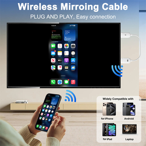 ไม่จำเป็นต้องใช้ WiFi และการติดตั้งอะแดปเตอร์มิเรอร์ไร้สายตัวรับสัญญาณวิดีโอตัวรับสัญญาณ HDMI สายเคเบิลเอ็กซ์เทนเดอร์สำหรับกล้องทีวีพีซี - Product Image 3
