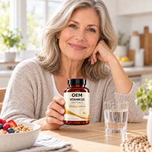 Capsule <span class=keywords><strong>di</strong></span> Vitamina D3 ad Alta Potenza 50mcg 2000UI OEM ODM Confezione Personalizzata Etichetta Privata Fornitore all'Ingrosso - Product Image 5
