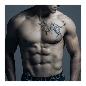 BXTAT GZ229to234 Temporaire Bleu Géométrique Tigre Scorpion Araignée Tatouages Papier Semi-permanent avec Période Plus Longue Genipa Juice - Product Image 1