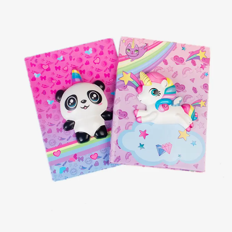 Creative Stationery Customized PU Cover Notebook 3D Kawaii Doll Journal Diary Planner Notebook