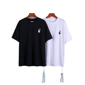 Camiseta de Alta Calidad, Clásica, Ligera, Lujosa, Moderna, Transpirable, Cómoda, Estampada, Tejida, para Hombre, de Alta Gama, 100% Algodón, 300 Hilos, Estilo Hip Hop - Product Image 1