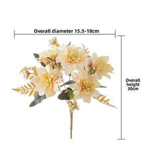 Bouquet di Dali Artificiali Sfumati Vintage - Decorazione Letteraria per Angoli di Lettura e Allestimenti da Tavolo - Product Image 4