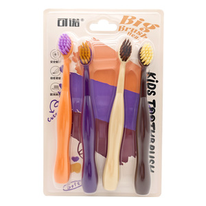 แปรงสีฟันเด็กขนนุ่มรูปทรงมะกอก 6-12 ปี ปกป้องเหงือก แพ็คครอบครัว - Product Image 3