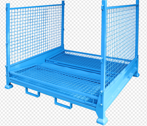 Ağır hizmet tipi tel örgü depolama kafesi-mal depolama ve lojistik ciro için İstistackable depo konteyneri - Product Image 1