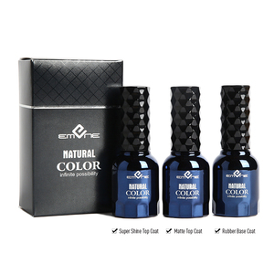 EMENE 15mL Gel de refuerzo OEM ODM Etiqueta privada personalizada Capa base de goma Sin toallita Capa superior mate templado Esmalte de uñas de gel UV - Product Image 1