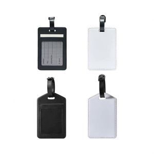 PU Leather <b>ID</b> Card Holder White Blank Luggage <b>Tag</b> for Sublimation Custom Leather Blank Luggage <b>Tag</b> - Product Image 1