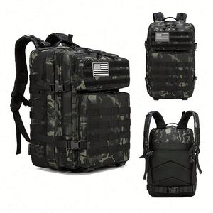 Mochila Táctica Oxford 900D de 45L con Sistema Molle para Senderismo y Camping, MOQ Bajo, OEM - Product Image 1