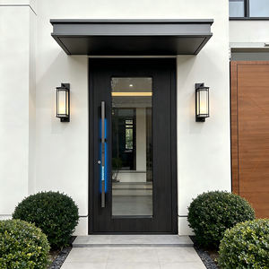 Porte d'entrée pivotante extérieure de style moderne chinois, porte d'entrée de sécurité américaine en aluminium, porte d'entrée pivotante en acier pour maison - Product Image 4