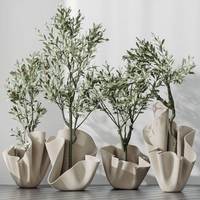 Arbre d'olivier artificiel avec tronc naturel, plante en pot en plastique de haute qualité pour salon, villa, hôtel et décoration commerciale