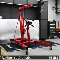 KARLION KR-U660 Cric hydraulique manuel 2 tonnes avec support métallique pour entretien moteur