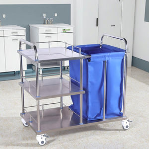 Groothandel RVS Zilveren Medisch Afvalbak Karretje Ziekenhuis Meubilair Kliniek Verpleging 100kg Draagvermogen B25 - Product Image 2