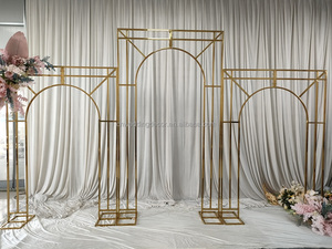 Gold Metal Frame Round Flower Stand <strong>Circle</strong> <strong>Balloon</strong> Wedding <strong>Arch</strong> for Wedding Stage Decoration - Product Image 6