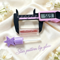 Tube de brillant à lèvres en ABS de 1-2 ml, forme étoile mignonne, couleurs personnalisables : violet, rose, noir