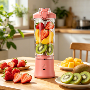 Household Small Electric <b>Juice</b> <b>Extractor</b> Portable Blender USB Rechargeable Blender Cup for Fresh Fruit Vegetable Smoothie Drinks - Product Image 2