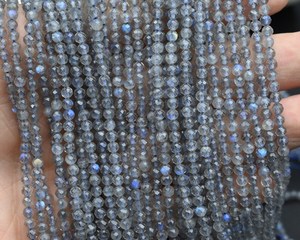 Cuentas Redondas Facetadas de Labradorita Natural de 2mm, 3mm y 4mm, Cuentas Sueltas para la Fabricación de Joyería al por Mayor - Product Image 6