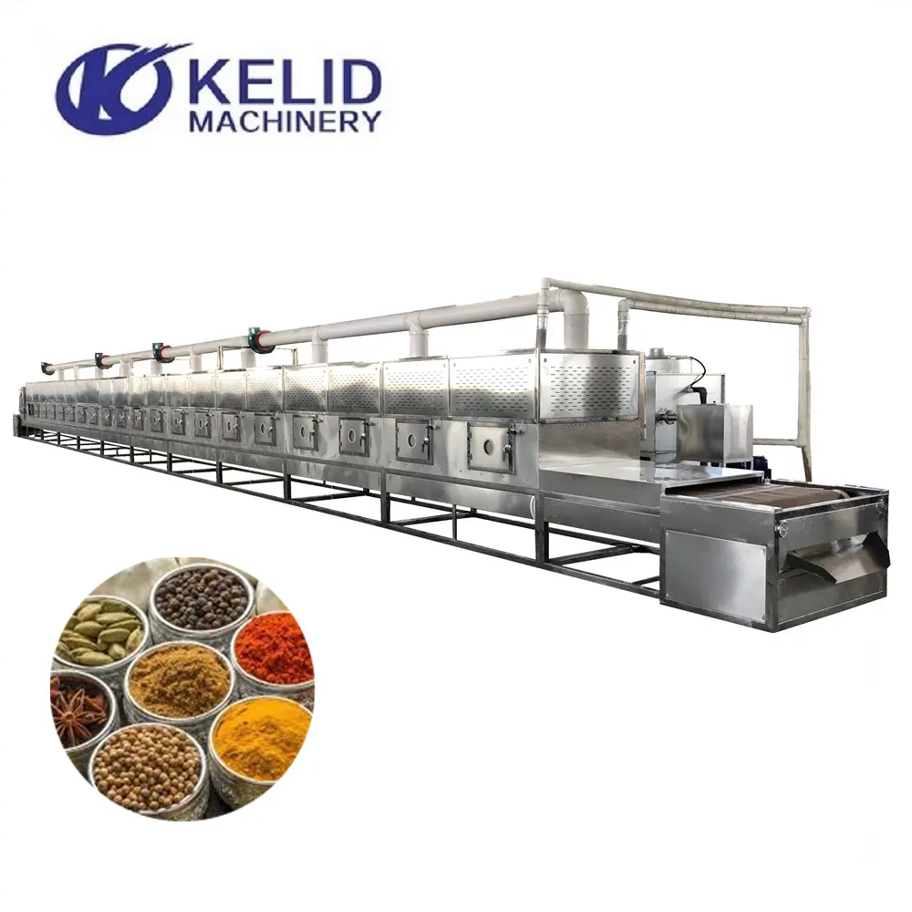 Industrial Microwave Spice Red Chilli Powder Sesame Seed Ginger Sterilization Machine