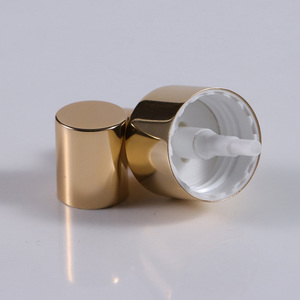 Tête de pompe à parfum mini en alliage d'aluminium électroplaqué à couvercle semi-<span class=keywords><strong>plat</strong></span>, filetage 18/20/410 - Product Image 1