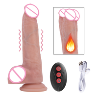 Gode oscillant rétractable avec télécommande sans fil Vibrateur Gode oscillant rotatif vibrant Gode réaliste pour femmes Sex Toys