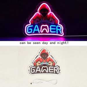 Letrero Luminoso LED de Neón para Juegos, Luz de Pared con Alimentación USB, Multicolor, Regulable, para Cuarto de Videojuegos, Dormitorio, Bar, Centro Comercial, Boda, Decoración de Edificios - Product Image 5