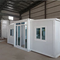Casa modular prefabricada de dos pisos, paquete plano, casa modular de 2 dormitorios con baño