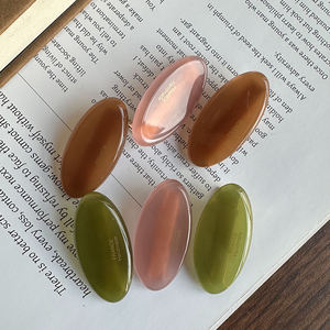 लड़कियों के लिए कोरियन फैशन सरल प्यारा अंडाकार मोटी एसीटेट डक्कबिल बाल क्लिप - Product Image 3