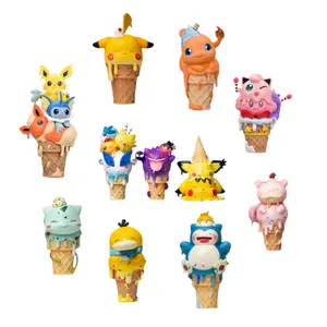 Serie di gelato carino 14 cm Kawaii Pokemoned Snorlax Gengar Psyduck Bulbasaur Pika Snorlax Action figure