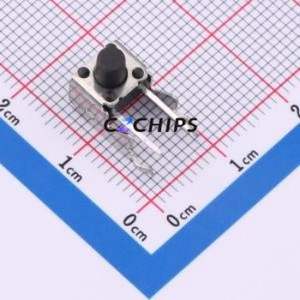 TC-6615Z-7.0-260 Tactile Switch Through hole,7.5x6.2mm Switch Single Pole Single Throw Round Button 2.6N Right Angle Insert - Product Image 1
