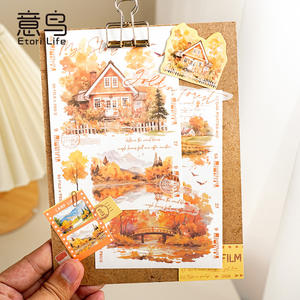 Lot de 20 feuilles d'autocollants, série de films de voyage, INS, manuel de paysages, matériel, autocollants décoratifs, 6 modèles - Product Image 4