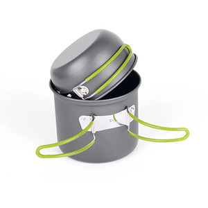 Ensemble de casseroles antiadhésives d'extérieur 1-2L, portable, 2 pièces, avec couvercle et sangle, pour 1-2 personnes - Product Image 4