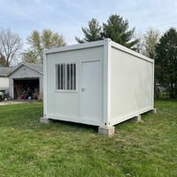 Installation rapide, maison conteneur modulaire préfabriquée portable moderne de 20 pieds, démontable en kit plat, pour villa, école, hôpital, salle à manger 1
