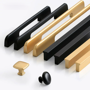 Modern Minimalist Wardrobe <strong>Door</strong> Handles American Shoe Cabinet Golden Extended T Handle Furniture Hardware <strong>Knobs</strong> - Product Image 1