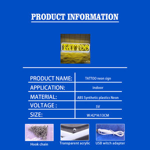 Lumières LED de tatouage au néon personnalisées <span class=keywords><strong>pour</strong></span> les bars de tatouage d'entreprise à domicile discothèques salons de coiffure-Crée une atmosphère divertissante - Product Image 5