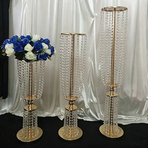 Ornements de rideau de perles en cristal de luxe Valor, accessoires de scène en fer forgé, décorations de chemin de cérémonie de mariage de style nouveau - Product Image 4