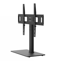 Stand TV Universal 32-65 Inch, Dapat Dimiringkan dan Disesuaikan Ketinggiannya, untuk Meja/Lantai, Kapasitas 30kg
