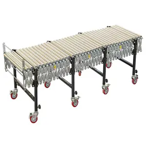 High Quality Flexible Gravity Steel Roller Conveyor Transportation Expandable Roller Conveyor