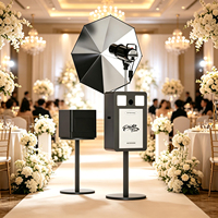 Photomaton autonome avec appareil photo reflex numérique, imprimante, code QR, flash, parapluie – Kiosque photo pour mariages, événements, fêtes