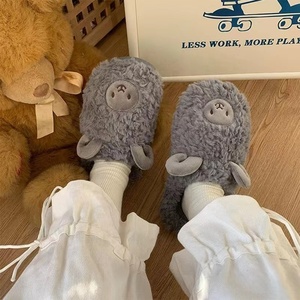 Chausson d'intérieur en peluche pour femme et <span class=keywords><strong>homme</strong></span>, animal et <span class=keywords><strong>mouton</strong></span> mignon, pour l'hiver - Product Image 5