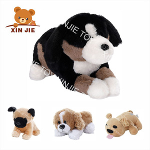 Gri peluş oyuncak köpek bir gri peluş oyuncak köpek uzun kürk gri peluş oyuncak köpek ile bir T-shirt ile OEM ODM ile bağlı - Product Image 6