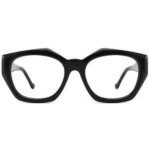 2022 Wholesale New Fashion Custom Logo Women Men Optical Frame Big Oversized Eyewear Square Frame Glasses Prescription Eyegla